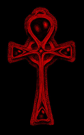 [Picture: Ankh by Xale, black and red]