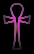[Picture: black and pink ankh]