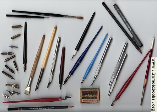 [Picture: Some tools for calligraphy]